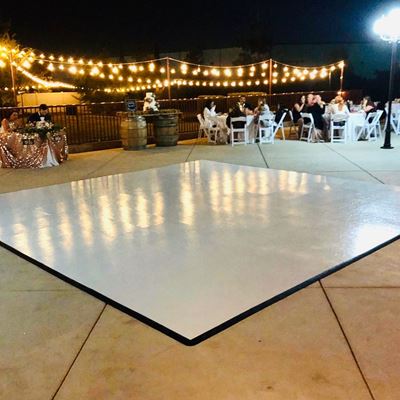 white slate portable dance floor rentals in miami