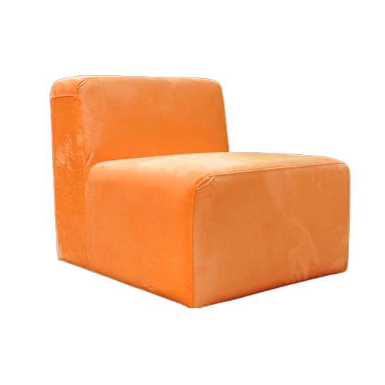 bo orange sectional couch rental