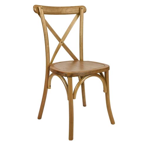 walnut crossback chair for weddings