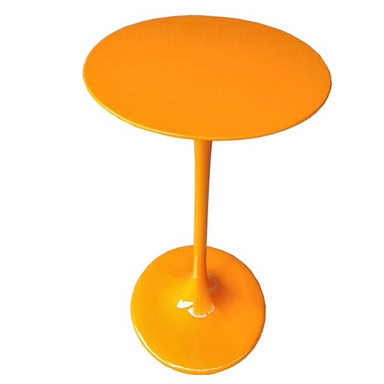 fly orange cocktail table rental