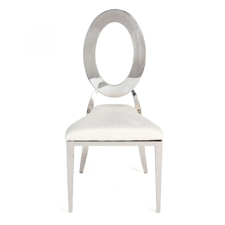 silver OZ dining chair rental