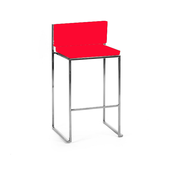 saki cushion red bar stool rental
