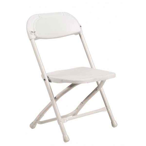 kids white plastic folding chair for rent