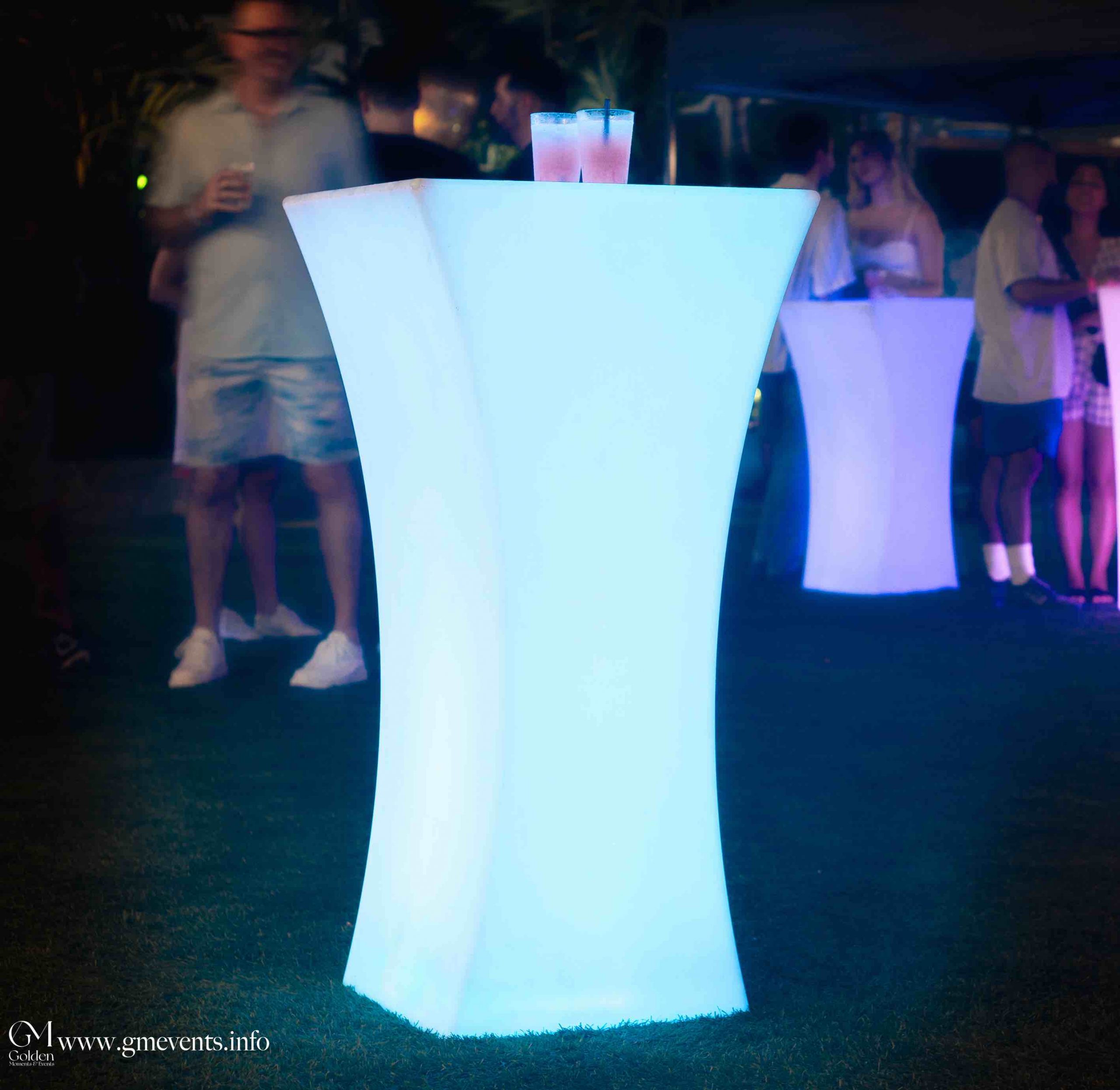 led cocktail table rentals