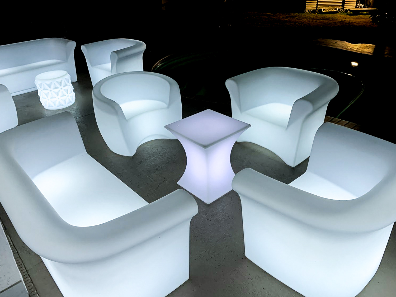 LED Furniture Rental Happy Party Rental Miami
