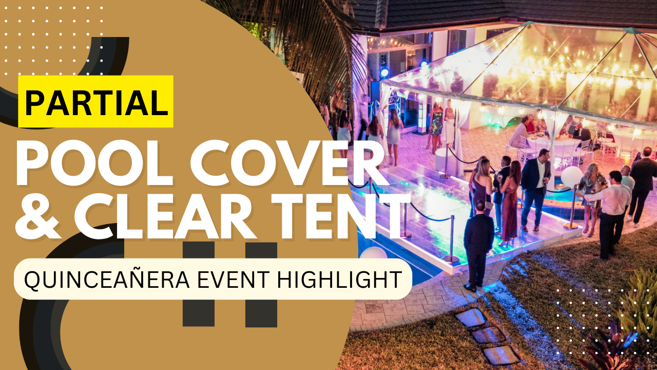 Partial Pool Cover Dance Floor Happy Party Rental Miami