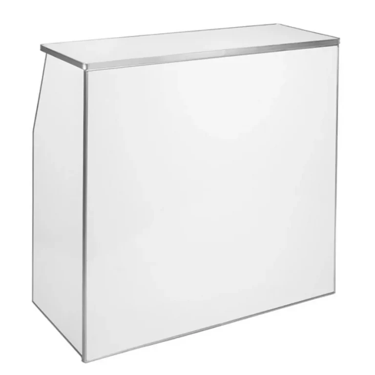 white folding mini bar rental