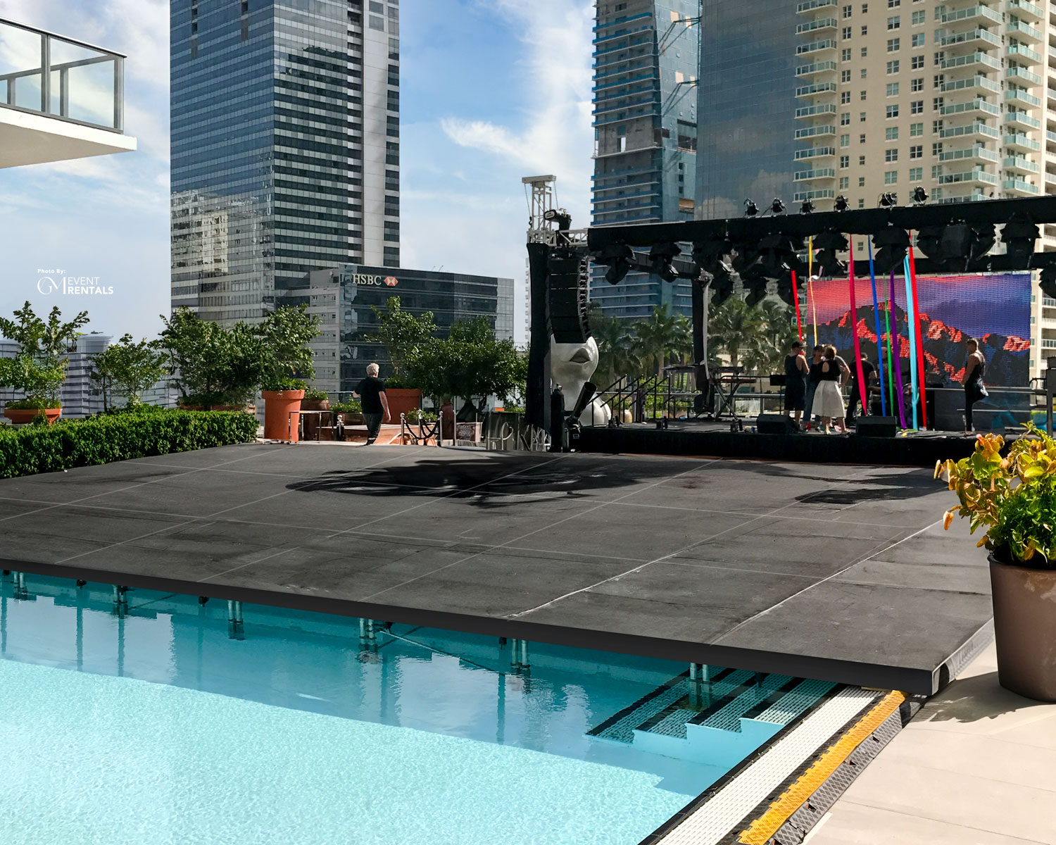 Pool Cover Dance Floor Rentals Miami - Happy Party Rental Miami