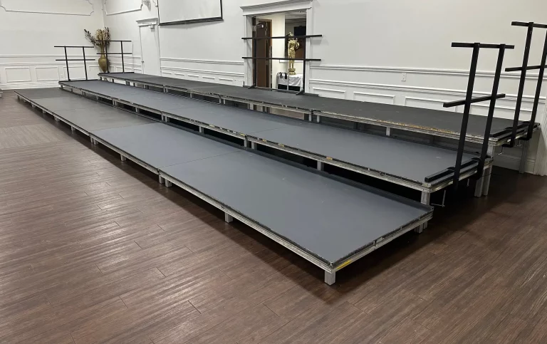 multi level choir riser stage rental