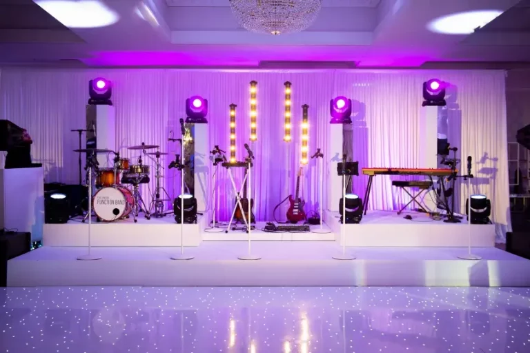 wedding stage rental for bands and musid