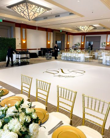 custom dance floor monogram for weddings