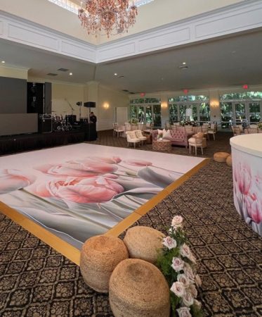 branding wrapped dance floor